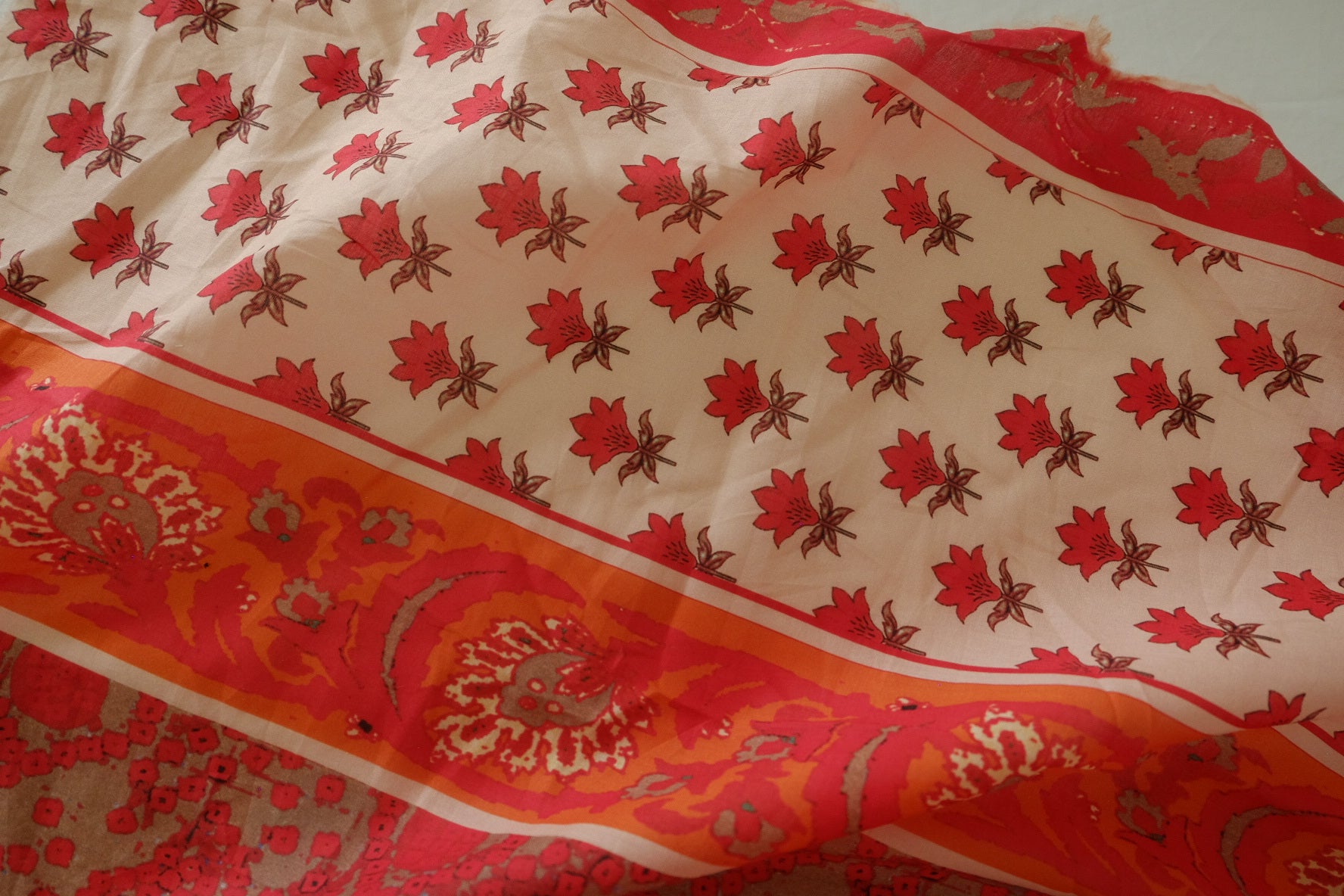 Coral Bohemian Patchwork 100s Cotton Lawn – 3.8 yd