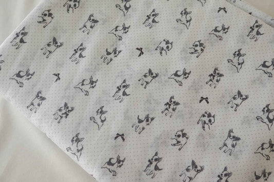 Little Dog Print Cotton Lawn Fabric – 2.2 yd