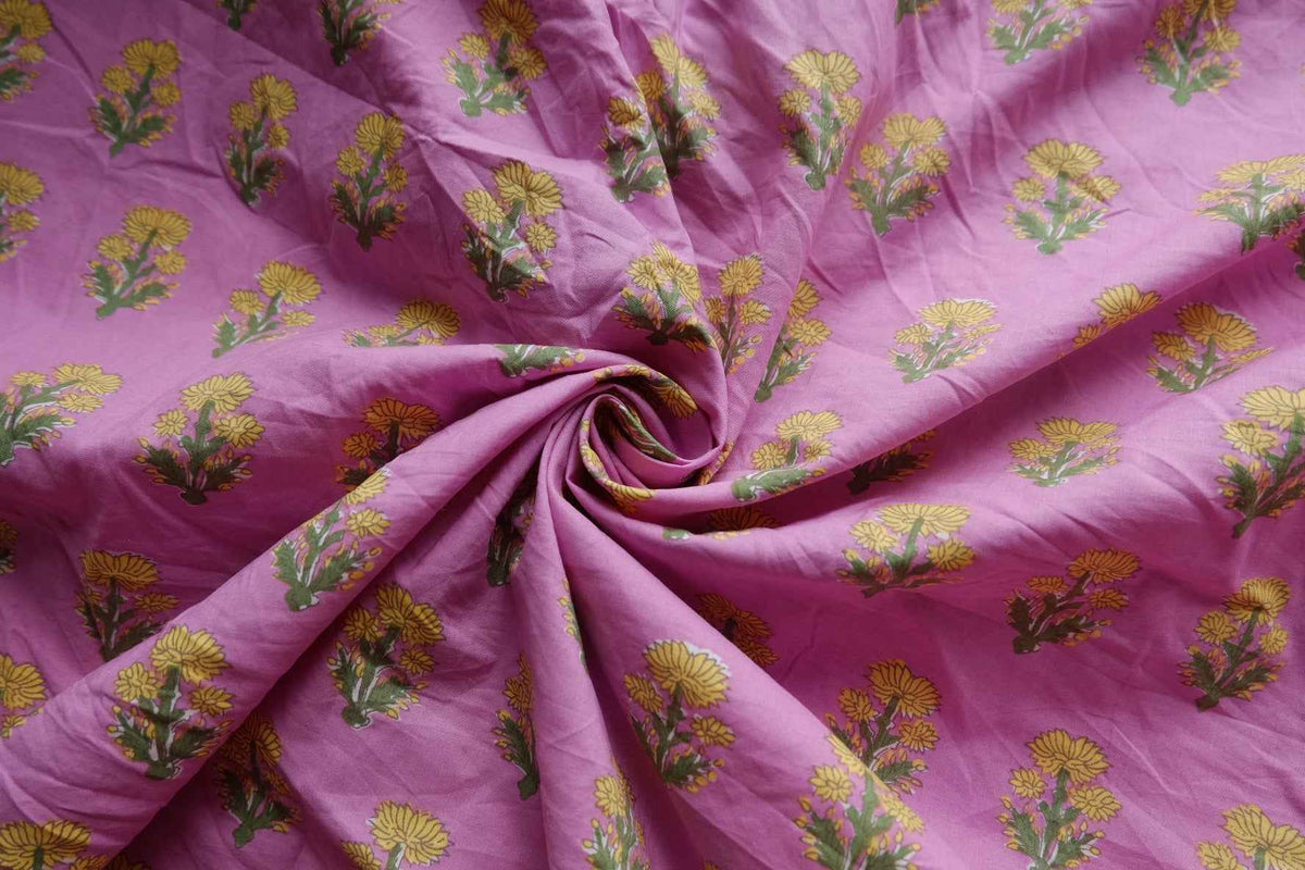 Pink Marigold Cotton — 2.2 yd