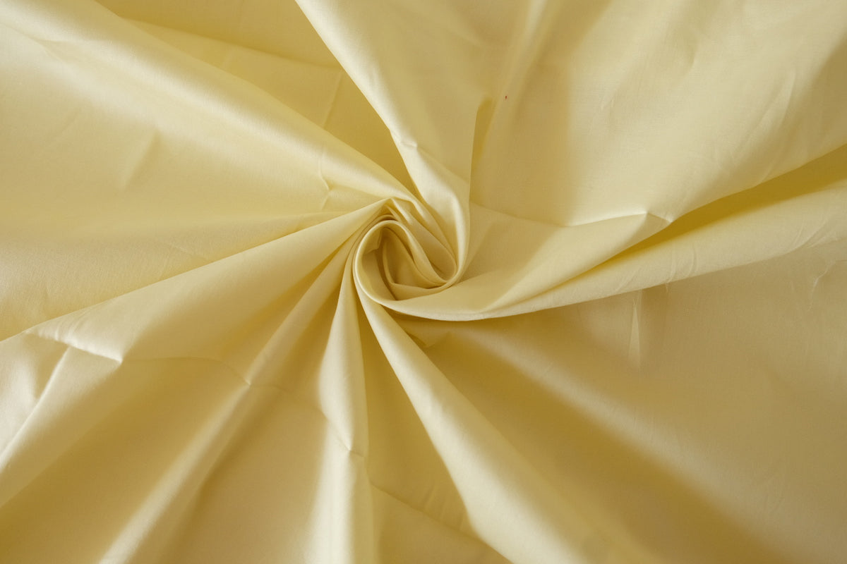 Butter Yellow – Crisp High-Density Cotton Poplin Fabric – 2.19 yd