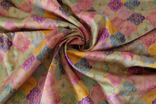 Ornamental Mosaic Rayon Fabric – 2.2 yd