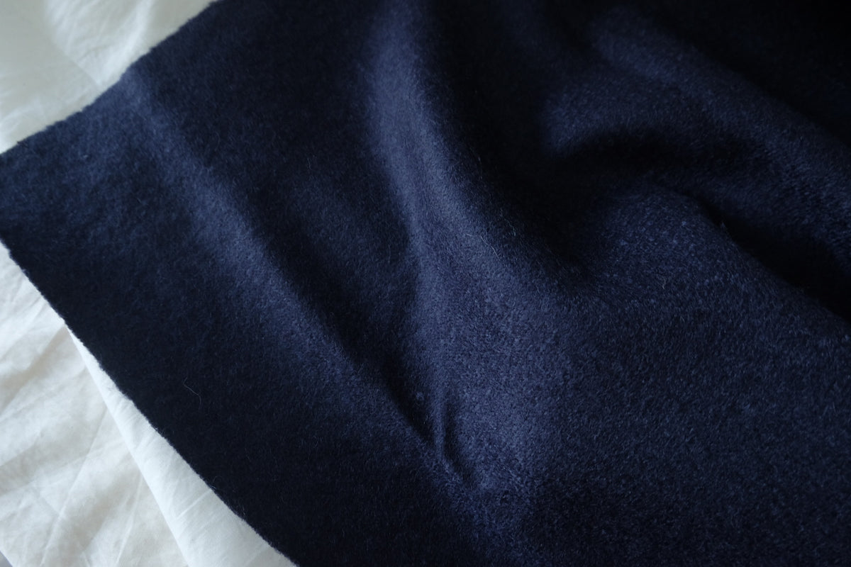Midnight Slate – Soft Wool Coating Fabric | by the Meter