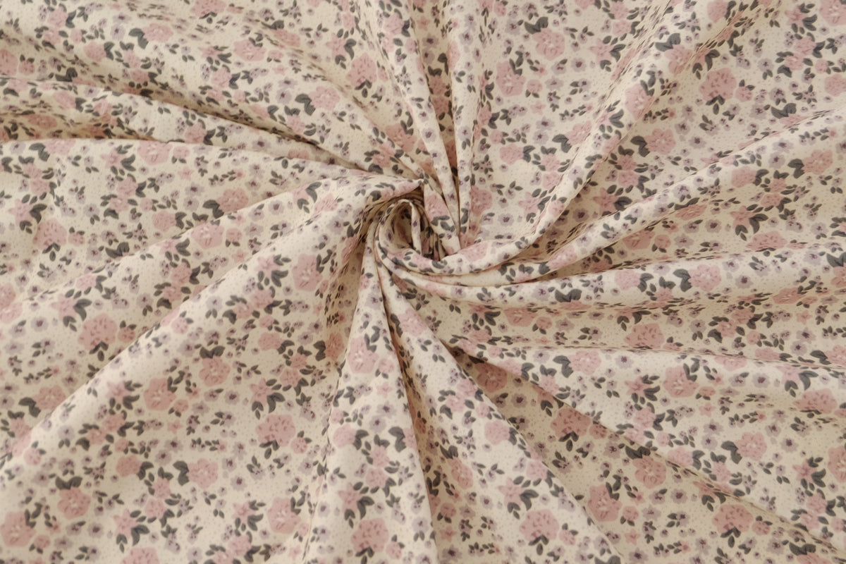 Dusty Pink Ditsy Floral Cotton Poplin – 2.2 yd