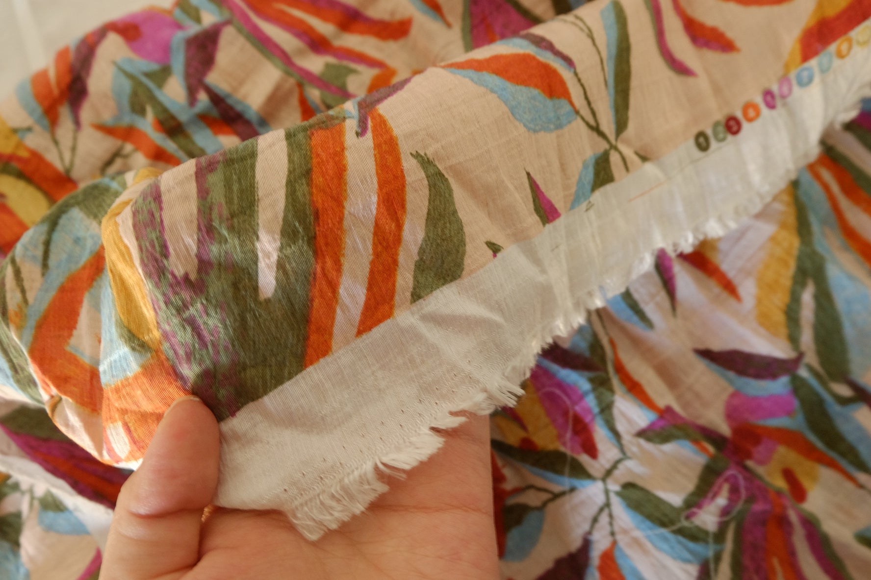 Tropical Floral Tencel Cotton Fabric – 2.2 yd