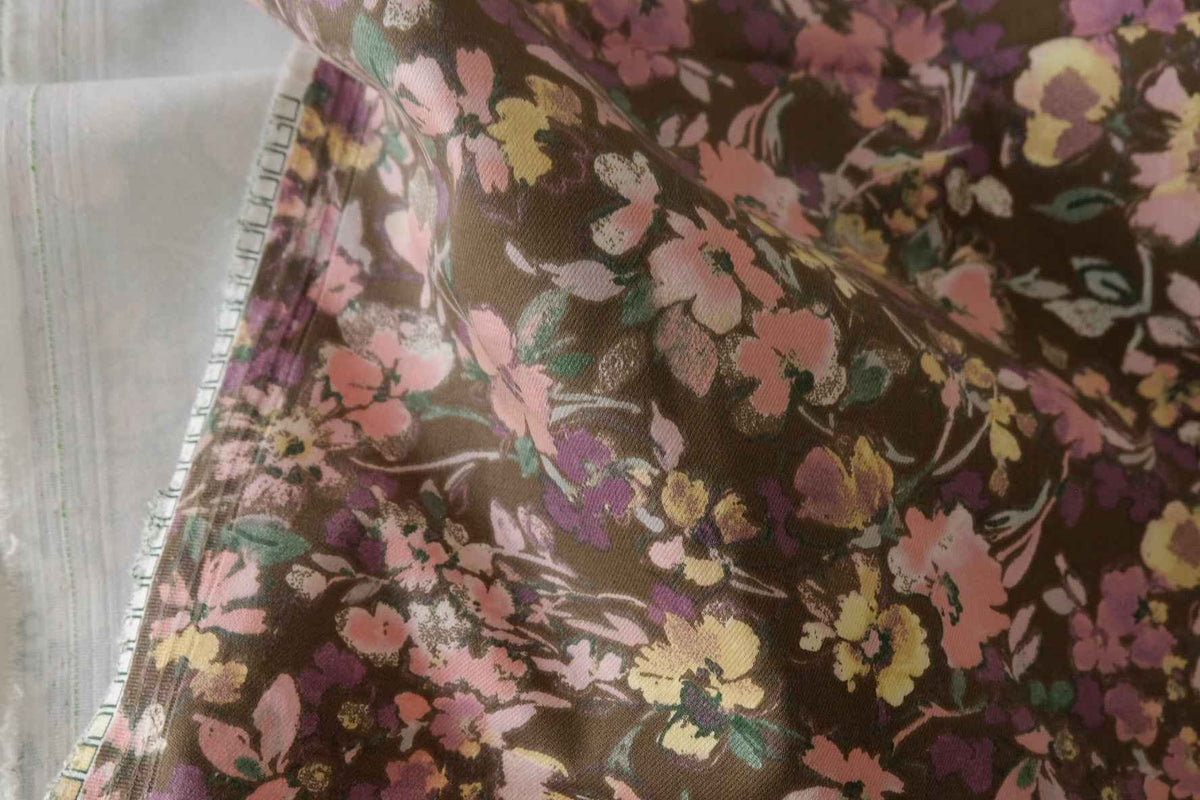 Vintage Floral Stretch Cotton Twill — 2.19 yd