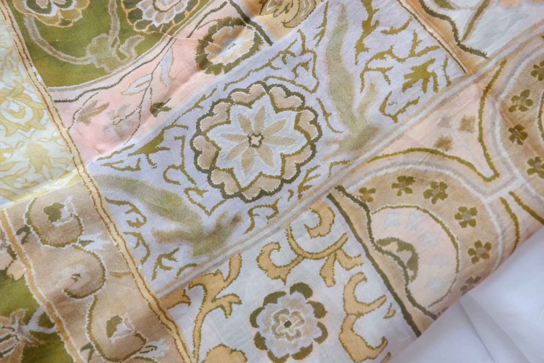 Silk Tencel Linen Patchwork Print Fabric - 3.28 yd