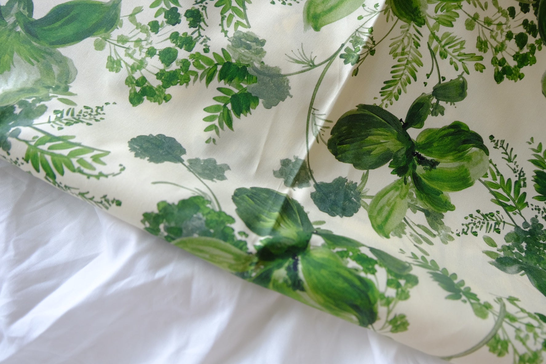 Green Garden Deadstock Cotton Lawn Fabric - 3.28 yd