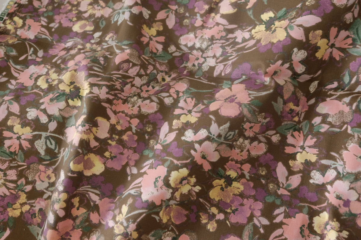 Vintage Floral Stretch Cotton Twill — 2.19 yd