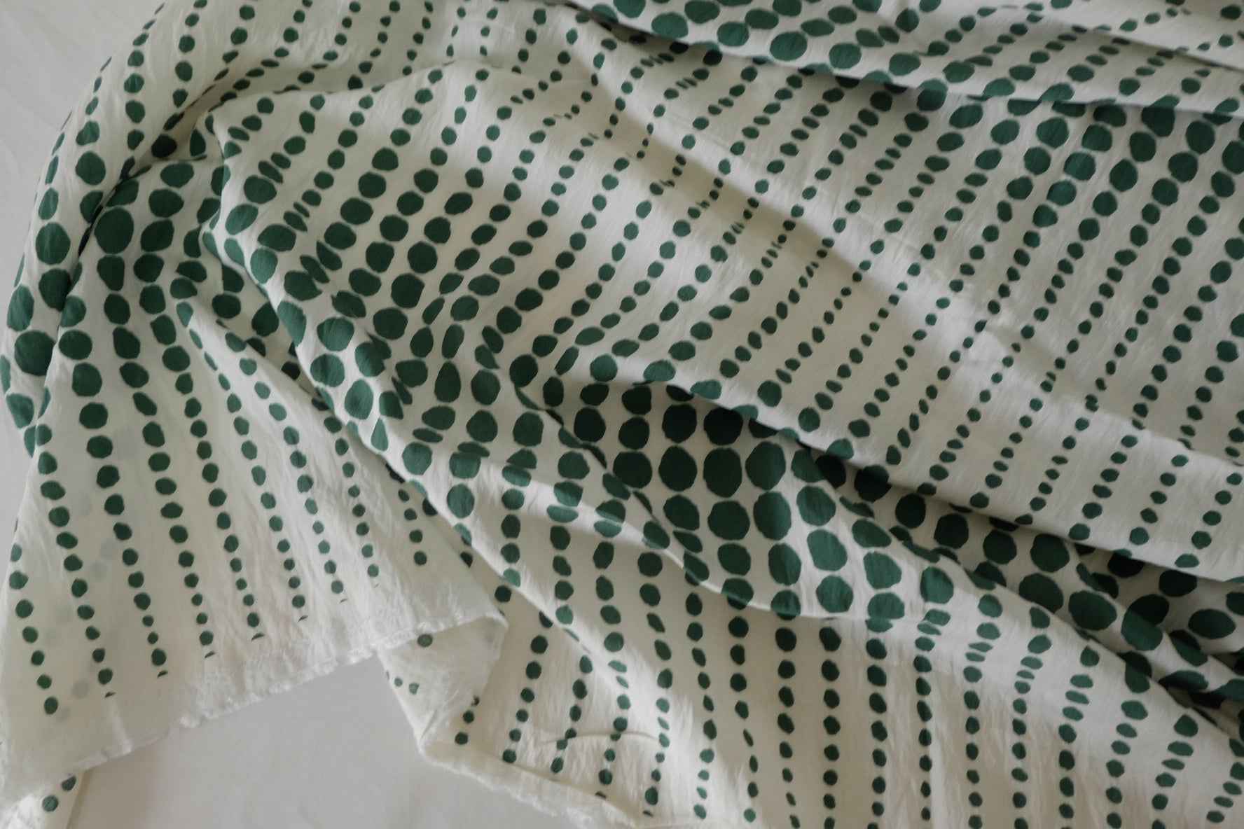 Green Dot Tencel Cotton Fabric – 2.2 yd