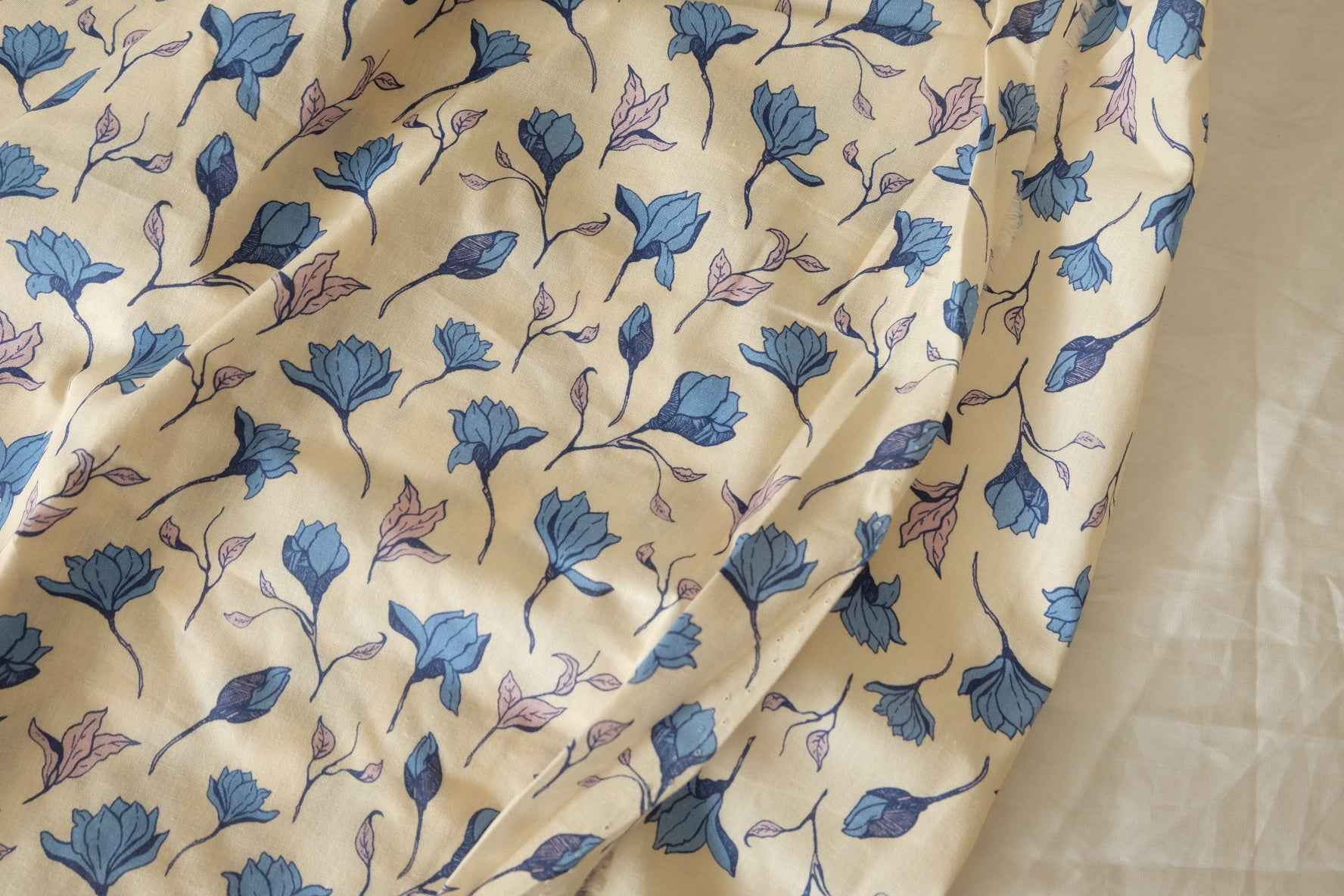 Blue Blossom 60s Cotton Poplin – 3.72 yd