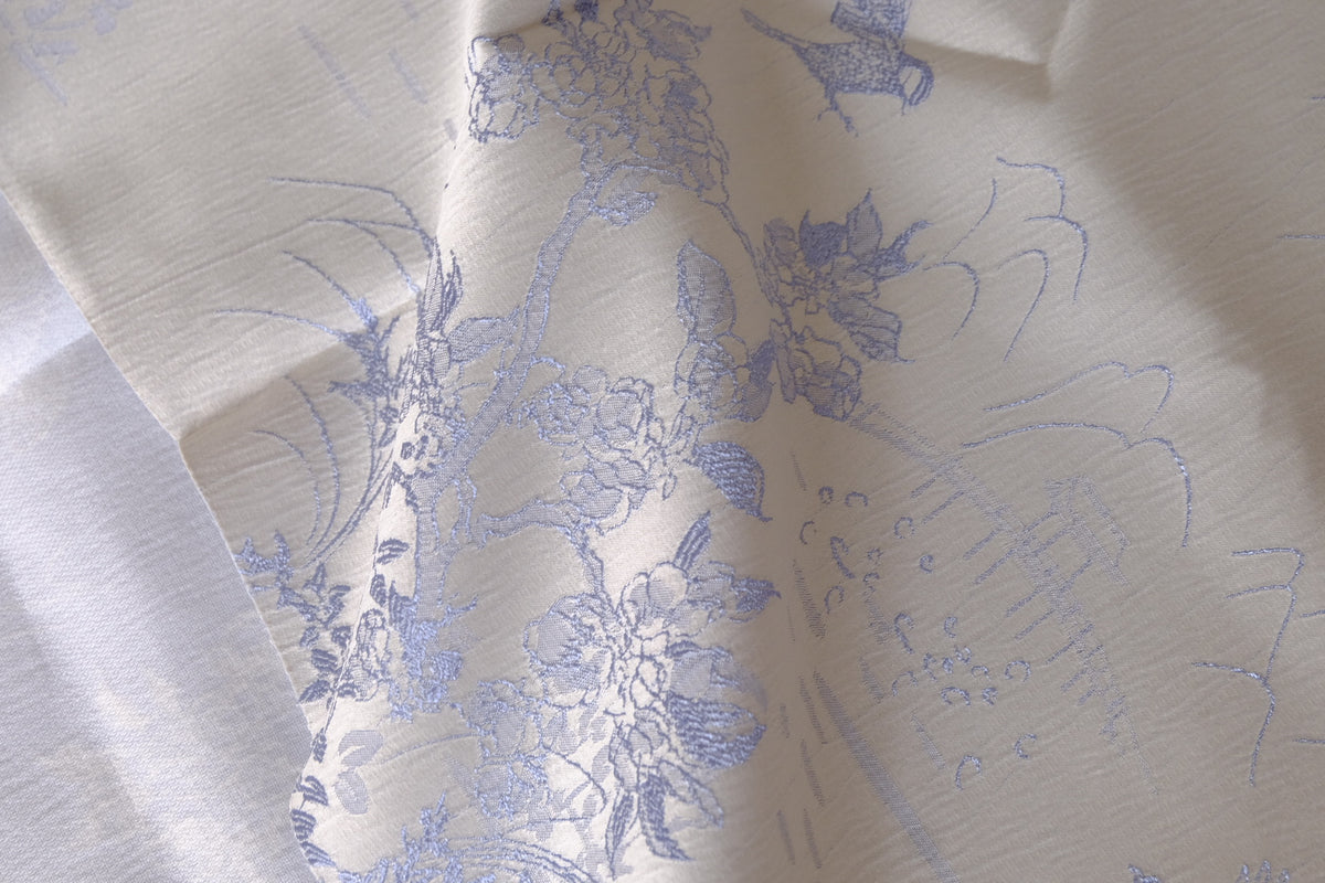 Garden Lined Floral Jacquard Brocade – 3.28 yd