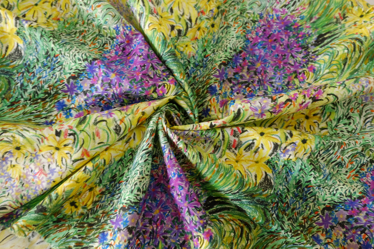 Painterly Garden Cotton Lawn – 2.2 yd