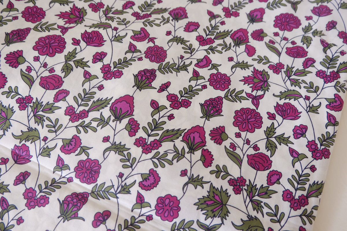 Magenta Garden – Fine Cotton Poplin – 1.6 yd