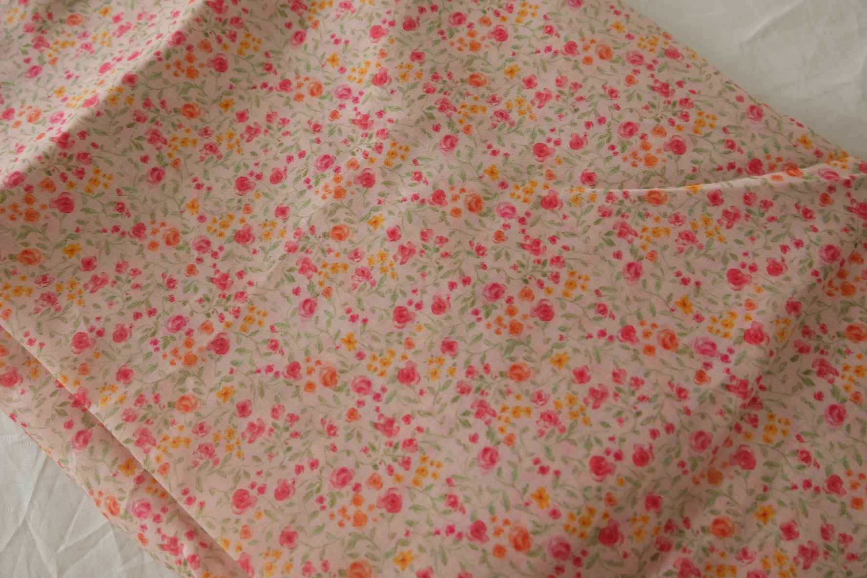 Pink Cottage Rose Cotton Poplin — 3.28 yd