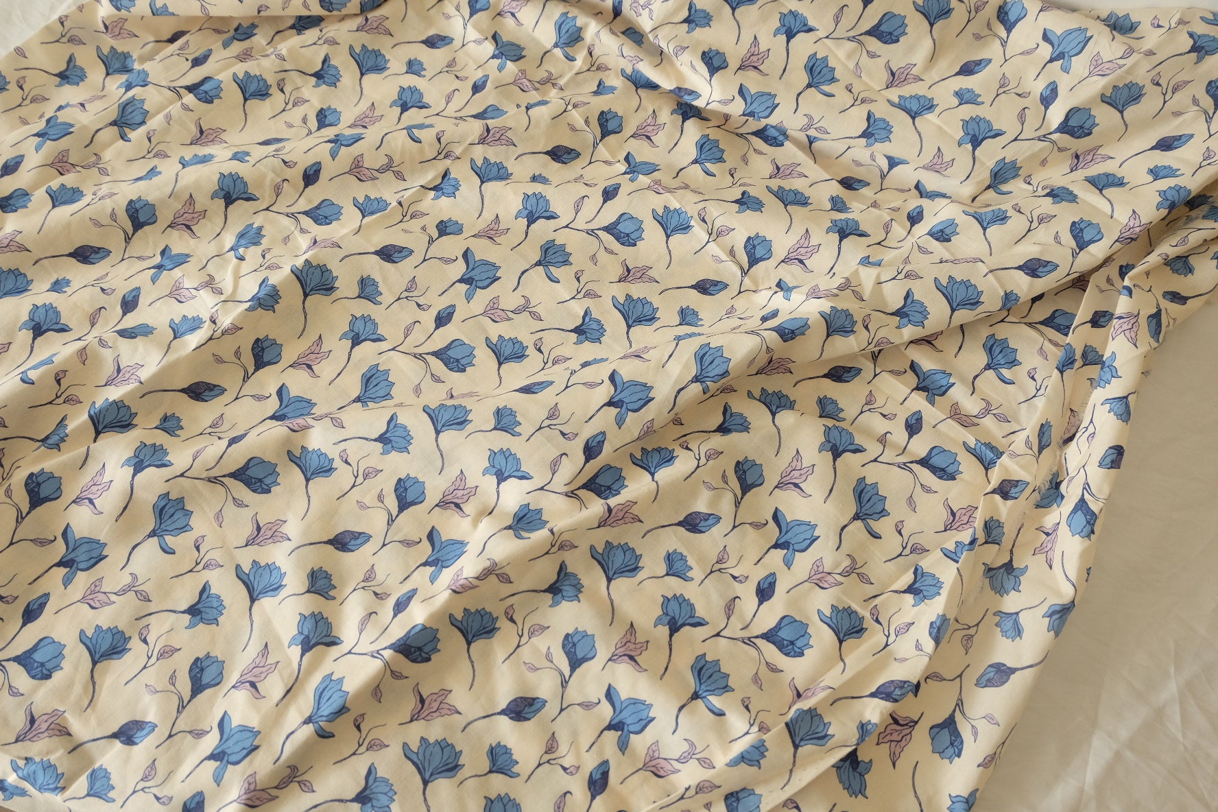 Blue Blossom 60s Cotton Poplin – 3.72 yd