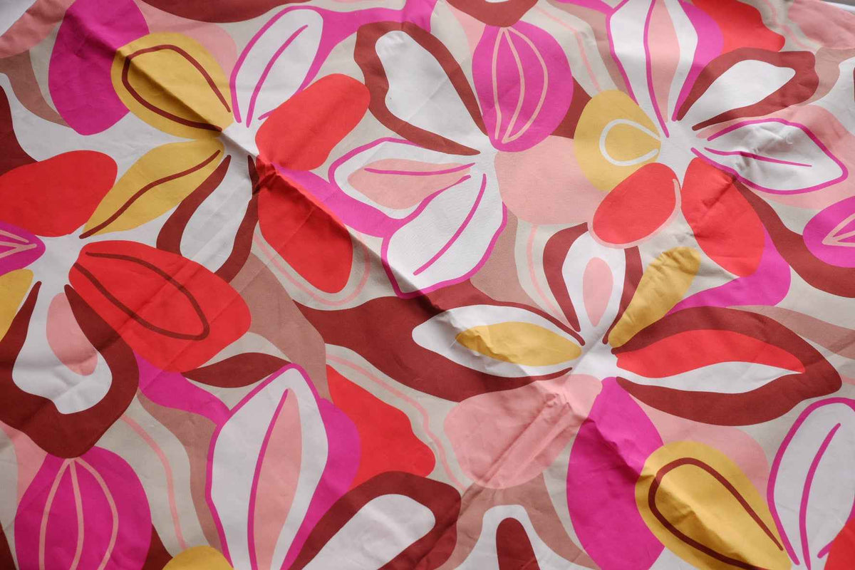 Retro Bloom High-Density Cotton Poplin — 2.8 yd
