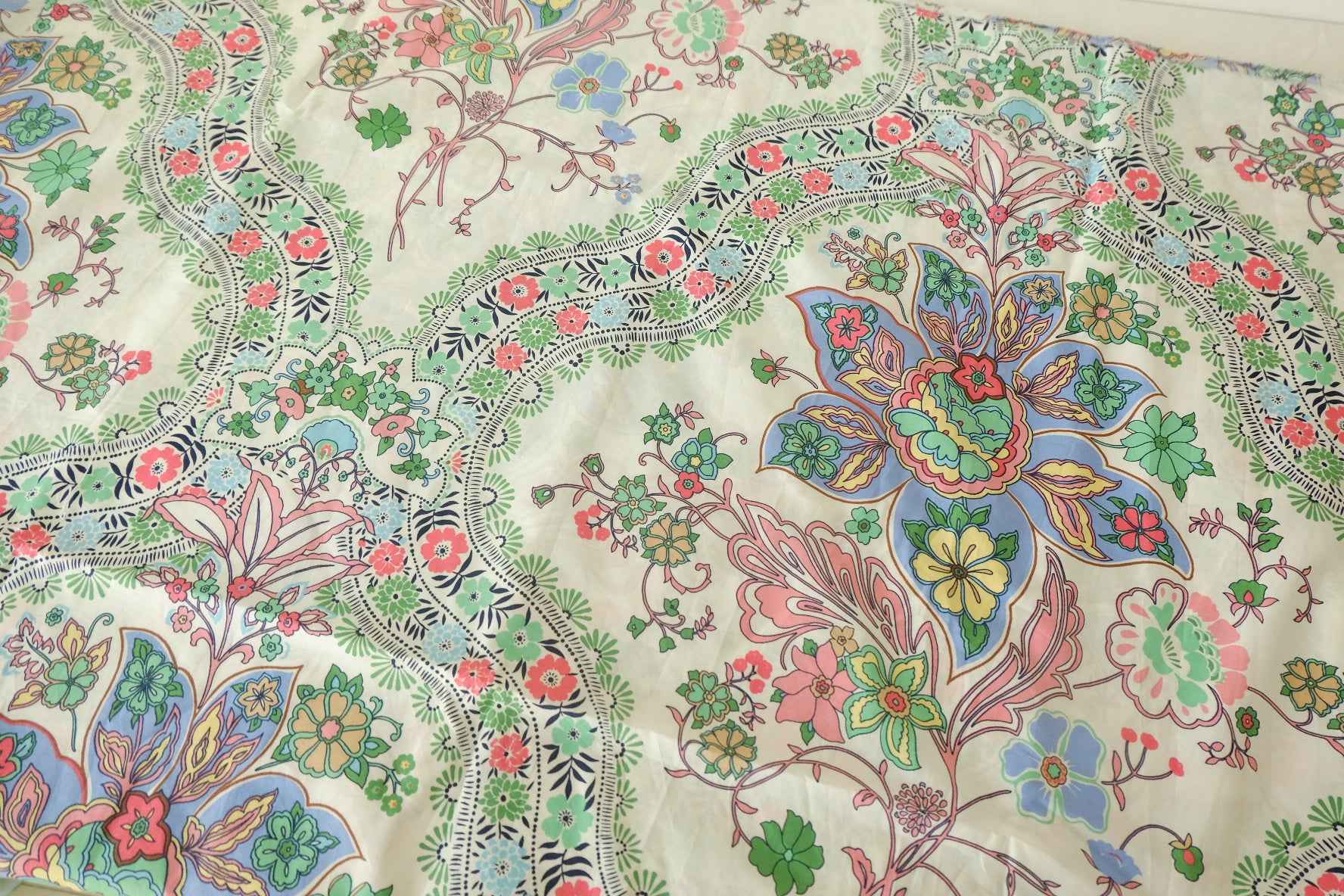 Border Print Long-Staple Cotton Poplin Dress Fabric – 3.3 yd