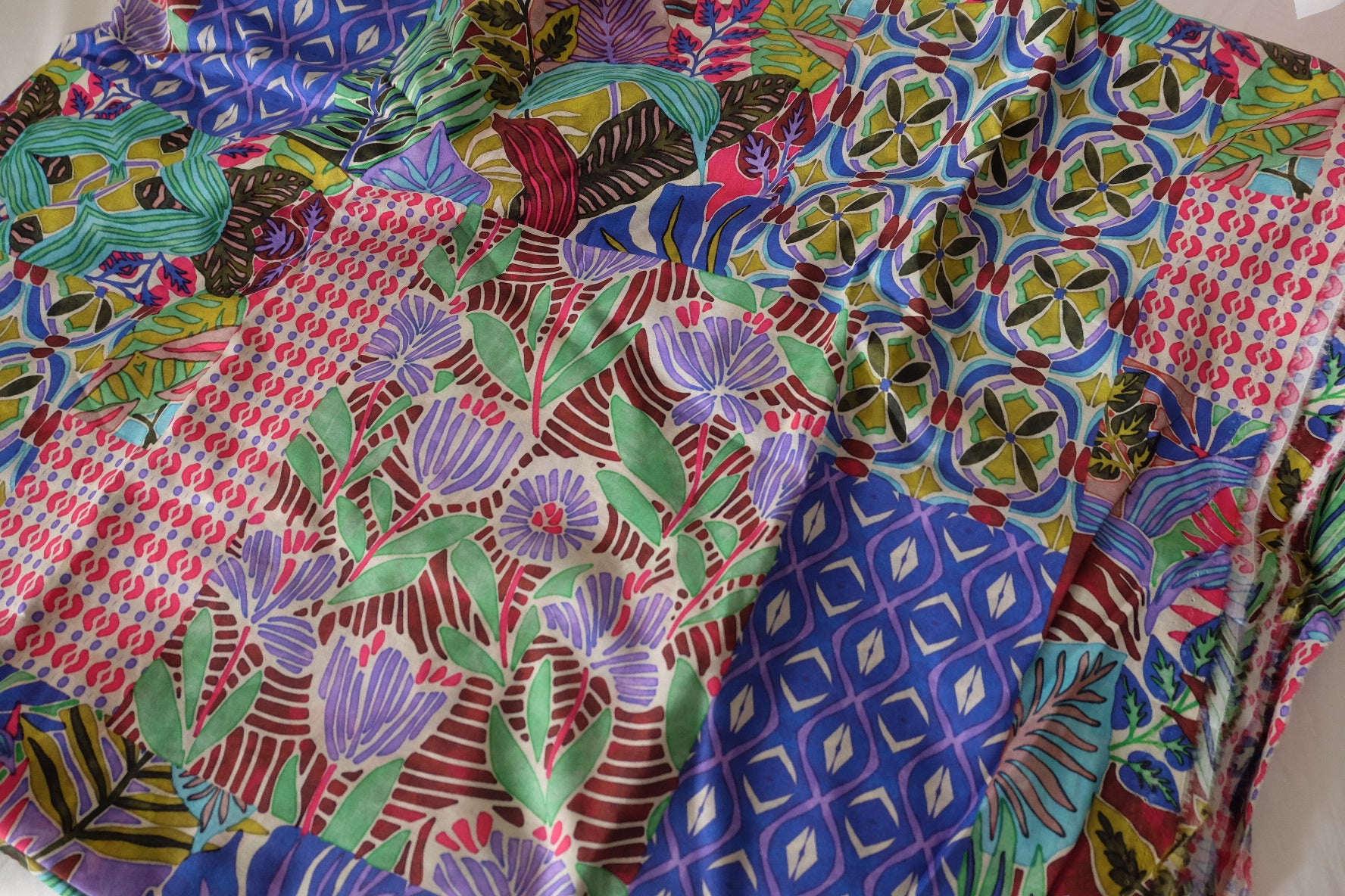 Vibrant Patchwork Print Cotton Lawn – 3.28 yd