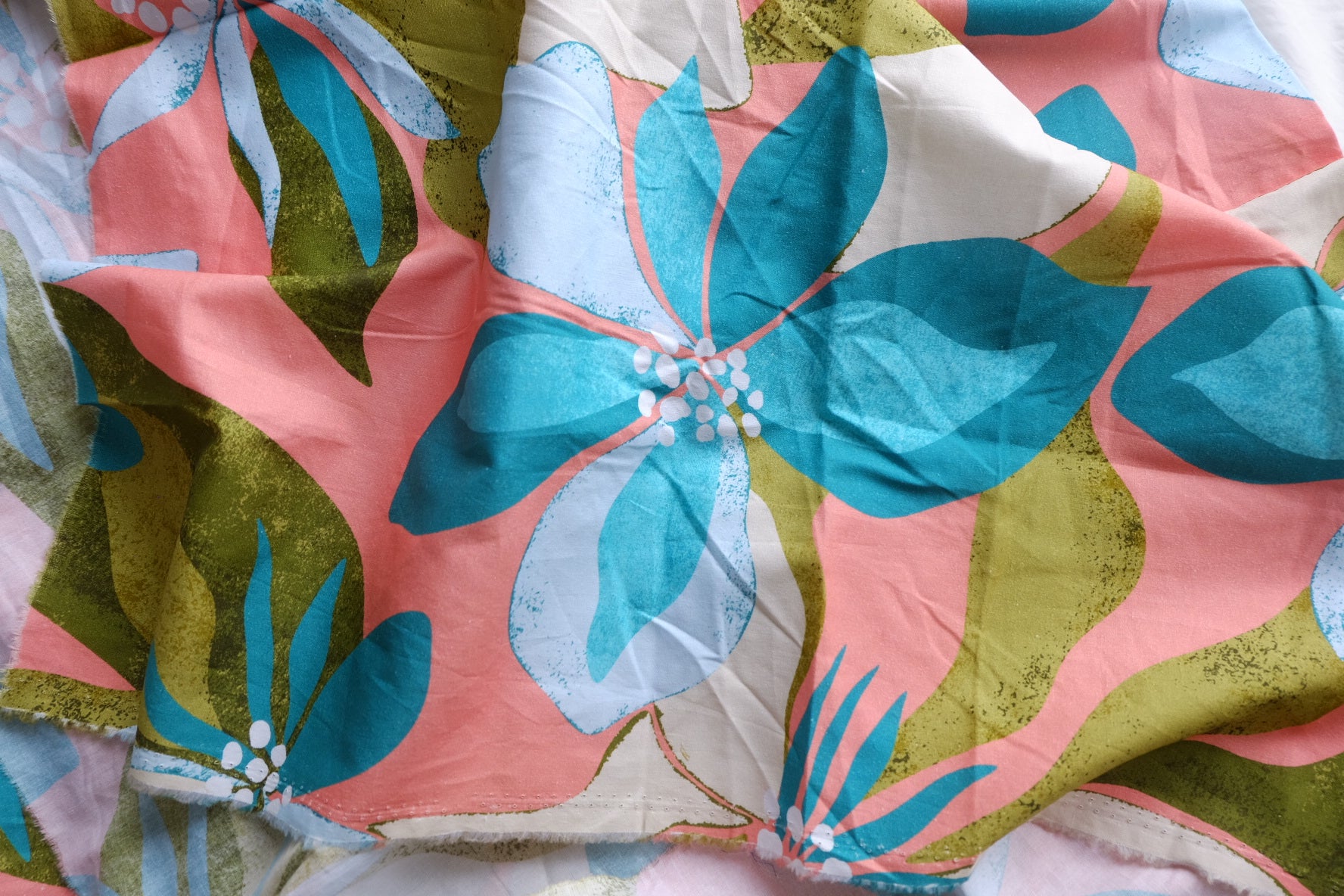 Tropical Abstract Floral Cotton – 1.2 yd