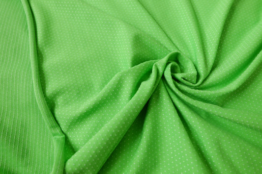 Lime Green Cotton Stretch Knit Fabric, 2.19 Yards