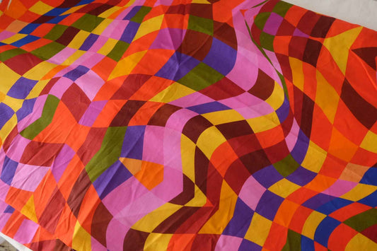 Retro Kaleidoscope High-Density Cotton Poplin – 2 yd