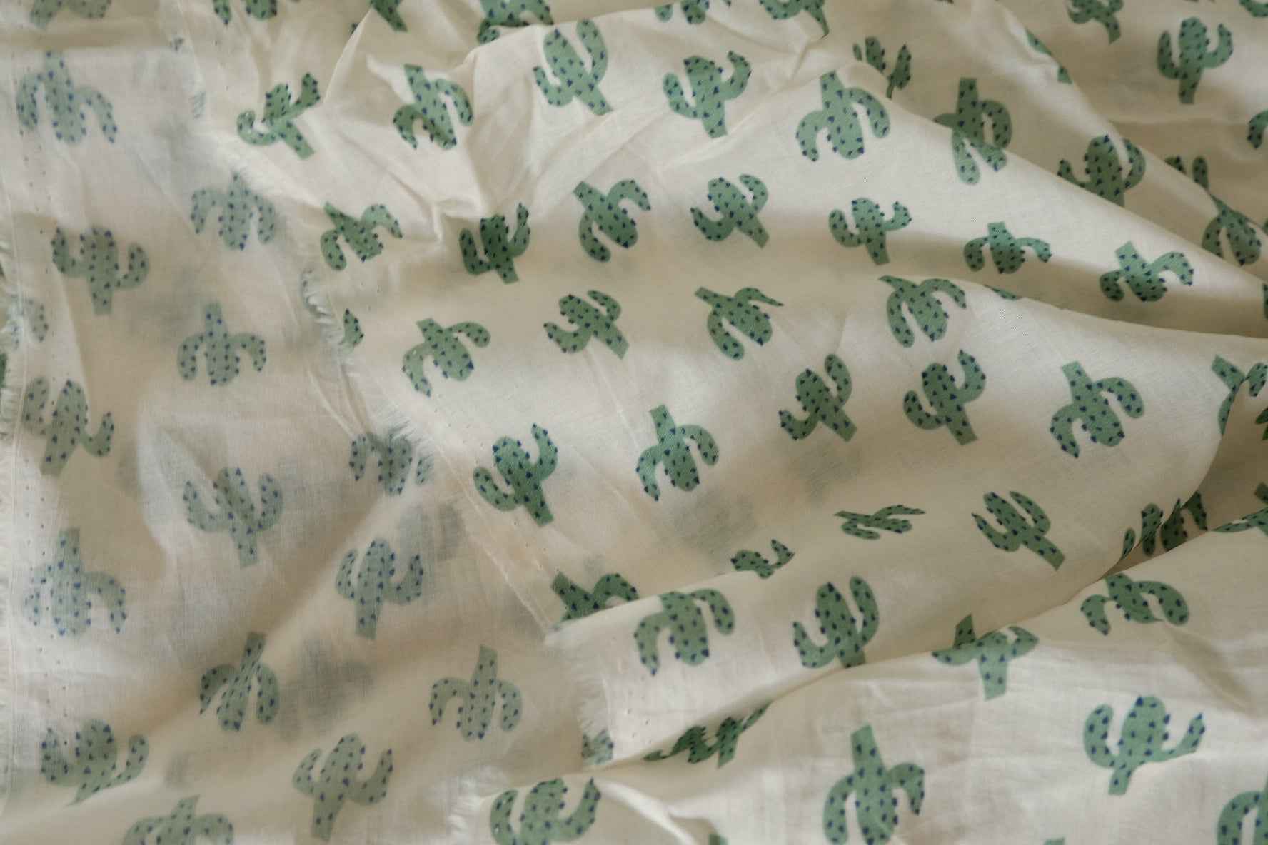 Cactus Print Lightweight Cotton Gauze Fabric – 3.3 yd