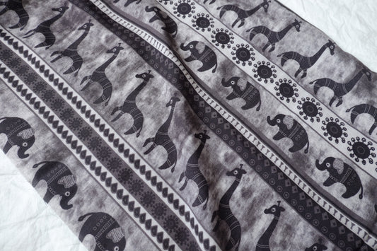 Animal Border Ramie Rayon Blend — 2.19 yd