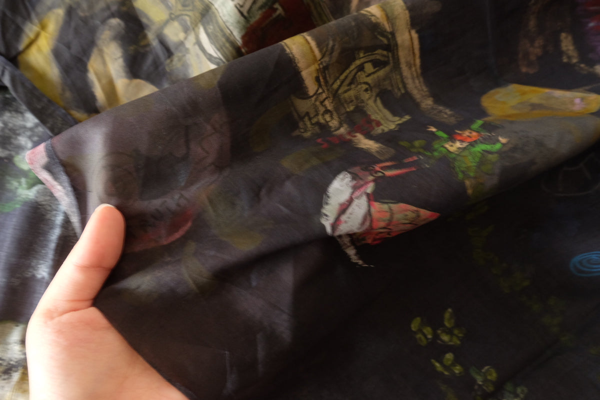 Pandora’s Curious World – Artistic Printed Cotton Lawn – 1.6 yd