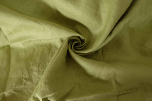 Light Olive Green Heavy Pure Linen — 1.64 yd