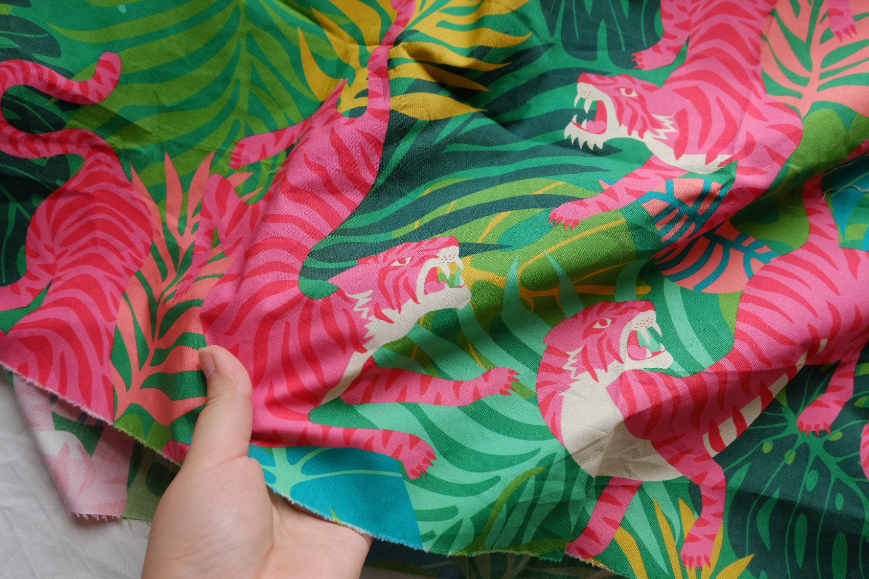 Pink Tiger High-Density Cotton Poplin – 0.9 yd