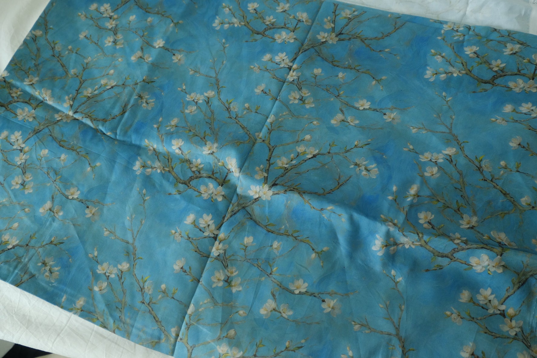 Blue Blossom 60s Cotton Sateen – 3.7 yd