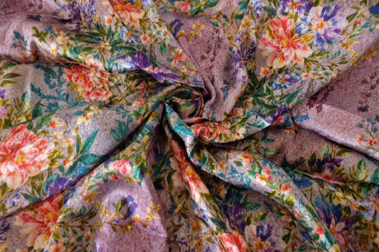 Floral Jacquard Rayon Fabric – By the Meter