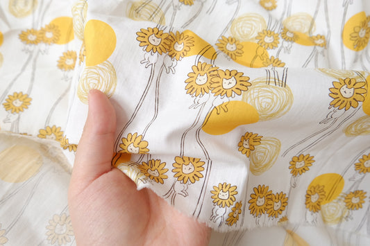 Yellow Daisy Cotton Poplin Small Cut — 1.31 yd