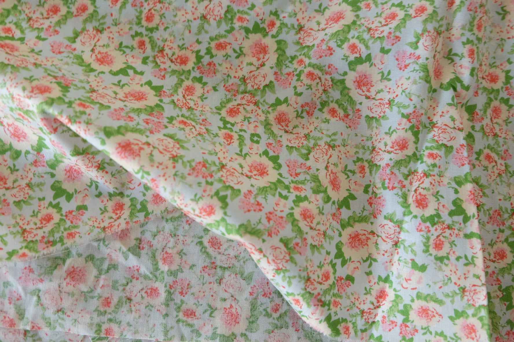 Soft Floral Cotton Fabric – 2.2 yd