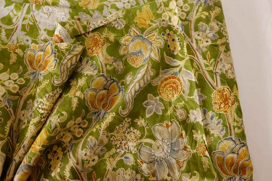 Olive Garden Floral Cotton Lawn Fabric – 1 Yard