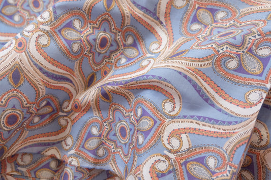 Paisley Medallion Cotton Poplin, Lightweight 80s, 3.3 Yards