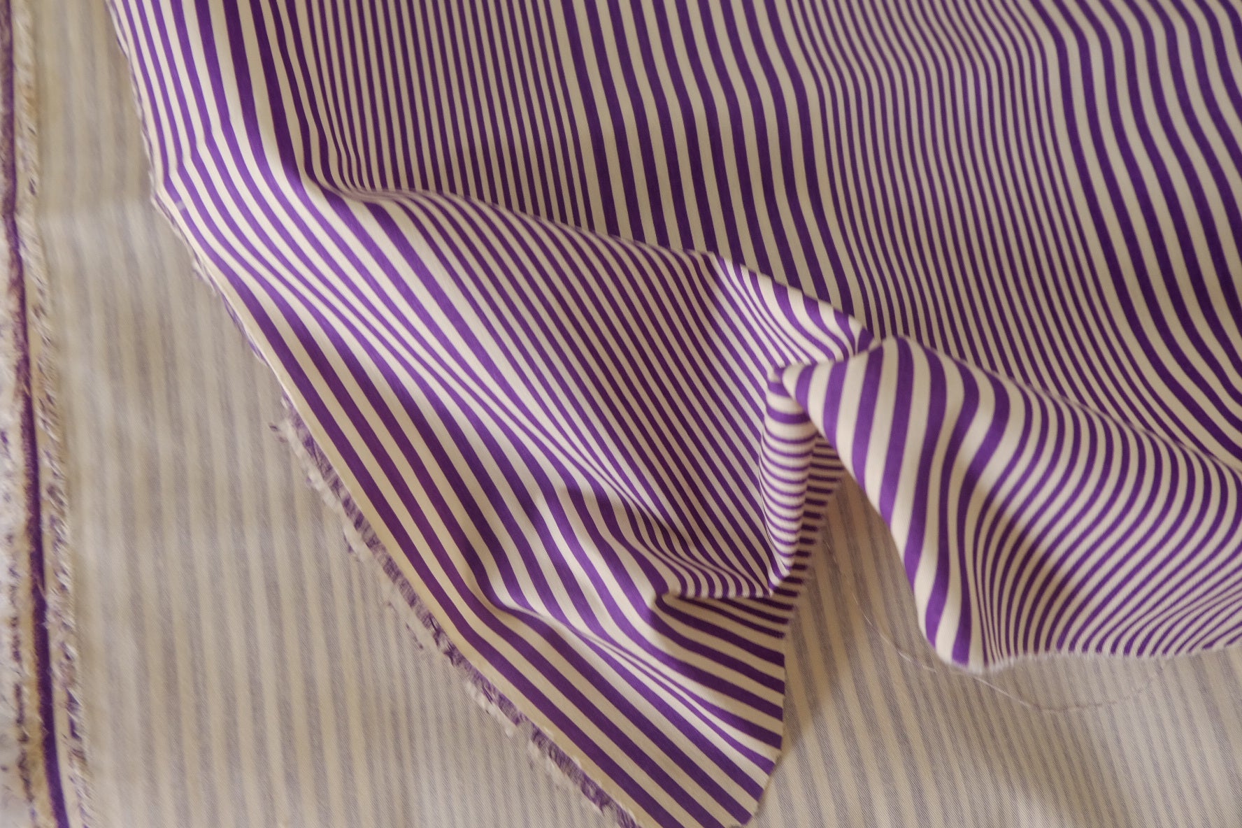 Purple Pinstripe Crisp Cotton Poplin – 2.2 yd
