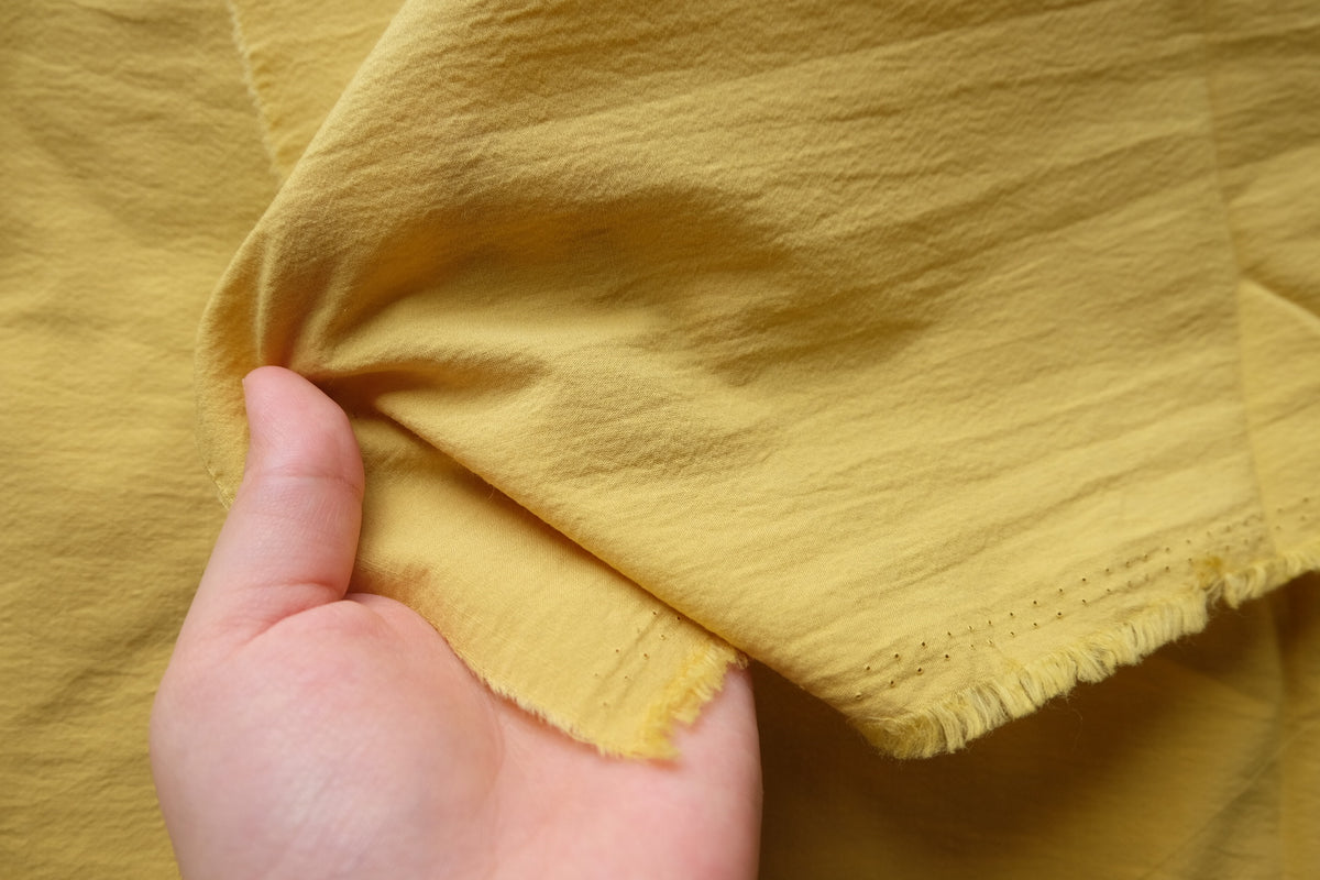 Washed Mustard Cotton Linen – 3.3 yd