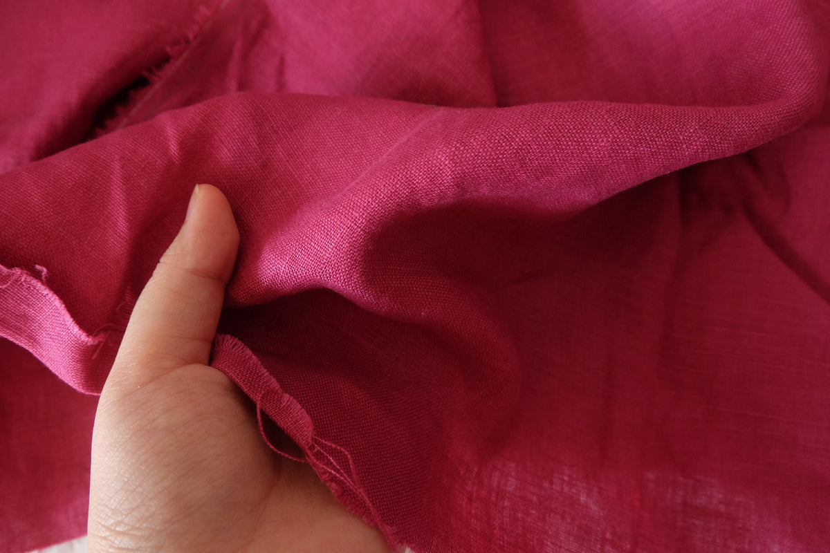 Raspberry Pink – Heavyweight Pure Linen | 2.5 Yards