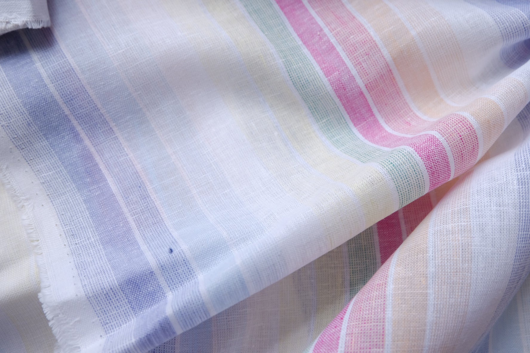 Pastel Stripe Yarn-Dyed Linen Cotton – 2.2 yd