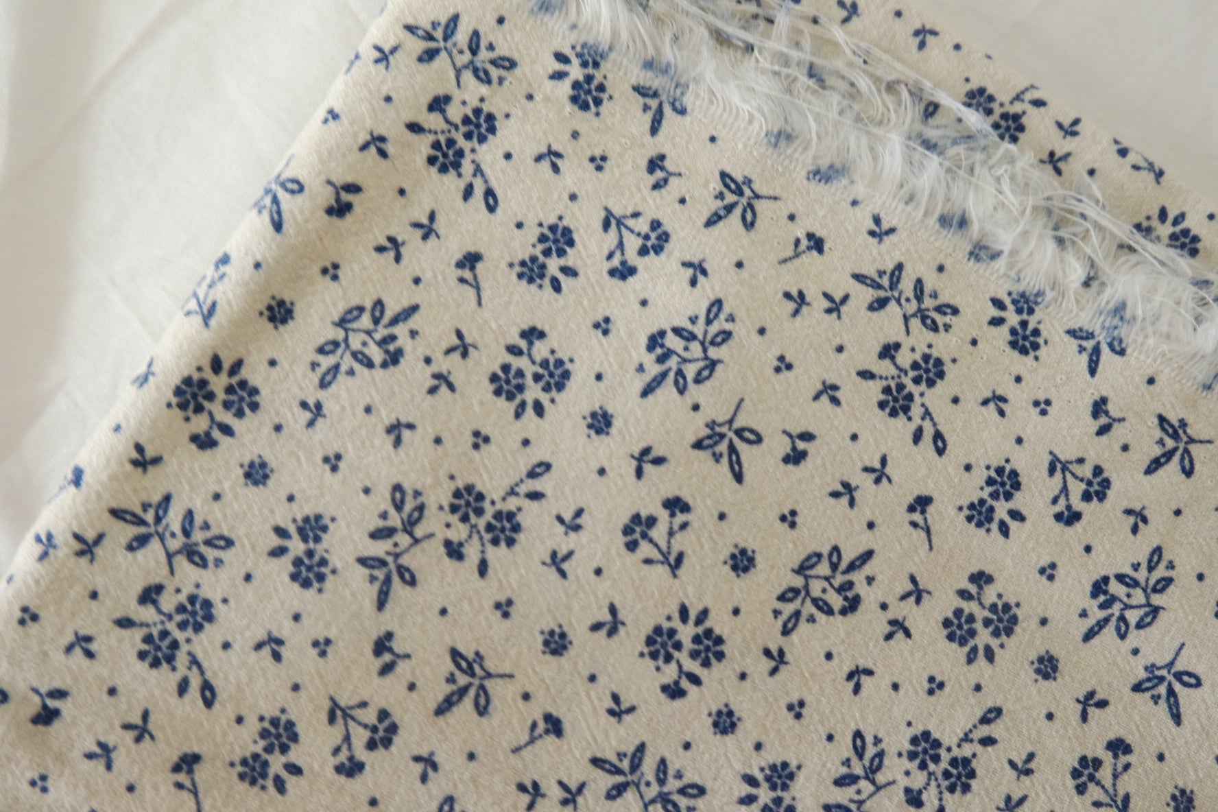 Sandwashed Floral Linen Cotton Fabric – 2.2 yd