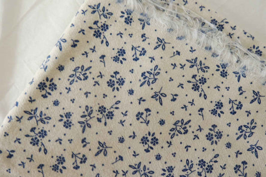 Sandwashed Floral Linen Cotton Fabric – 2.2 yd