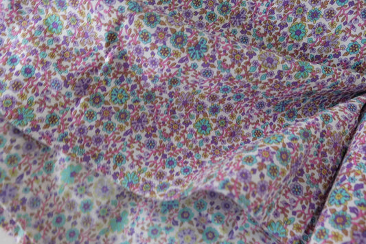 Lilac Vine Floral Cotton Poplin Fabric – 1.6 yd