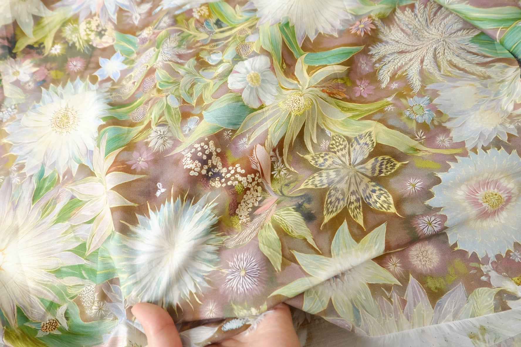 Large Floral 50s Cotton Poplin — 3.28 yd Piece