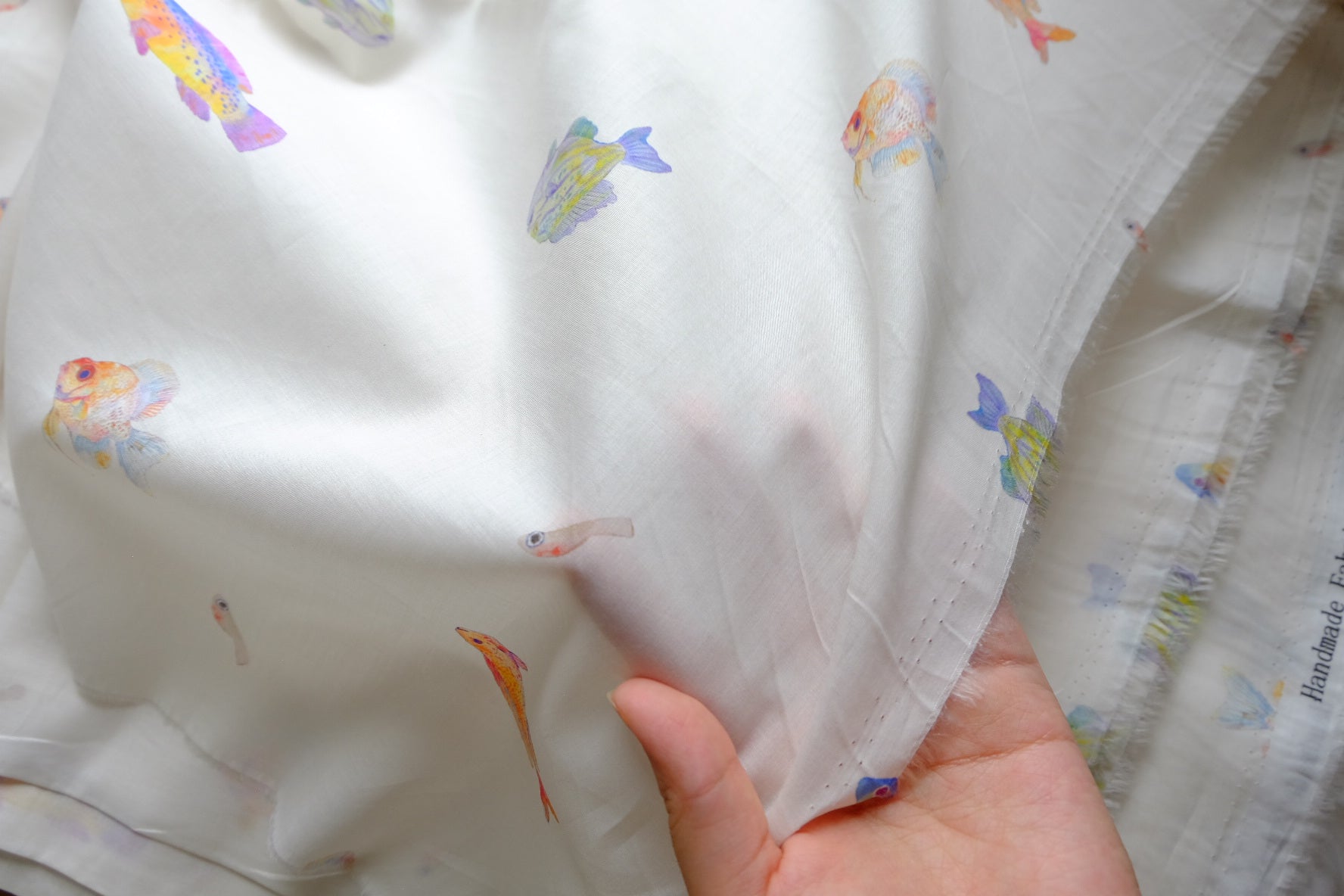 Watercolor Fish 100s Cotton Lawn – 2.7 yd
