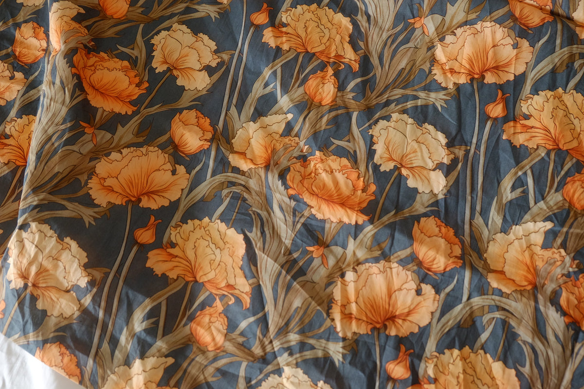 Golden Poppies Vintage Botanical Cotton Lawn – 1.53 yd