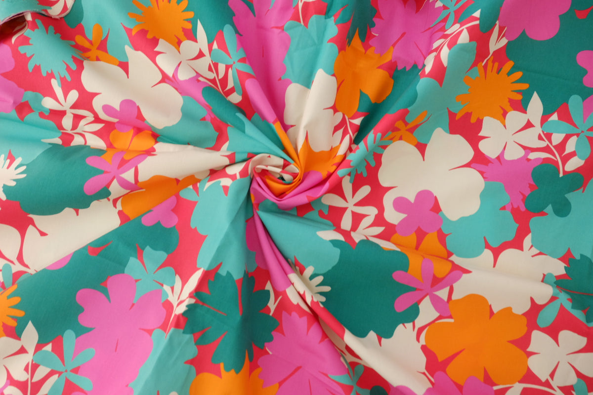 Bold Floral High-Density Cotton Poplin – 1.8 yd / 2.3 yd