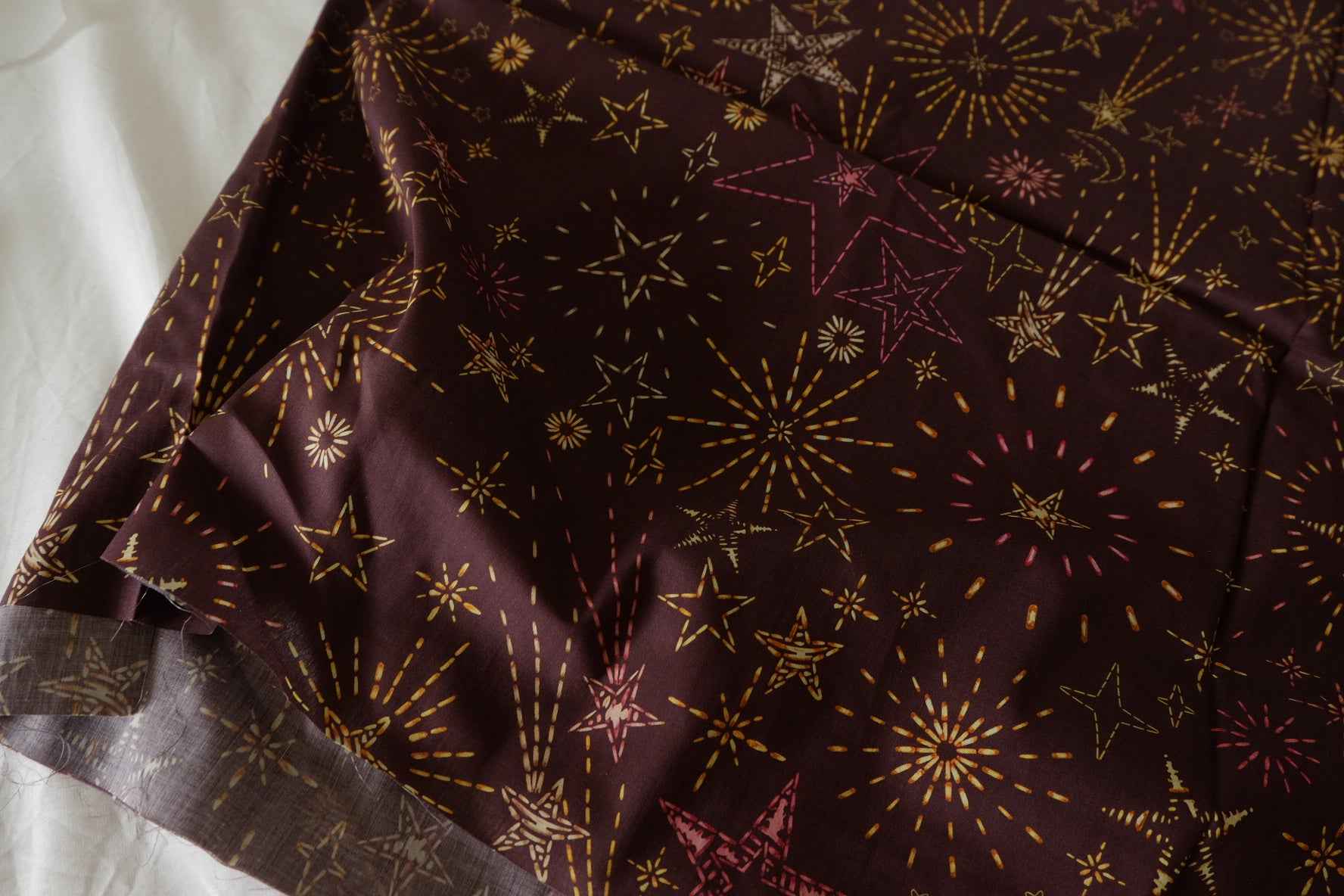 Dark Starburst Cotton Lawn Fabric – 1.2 yd