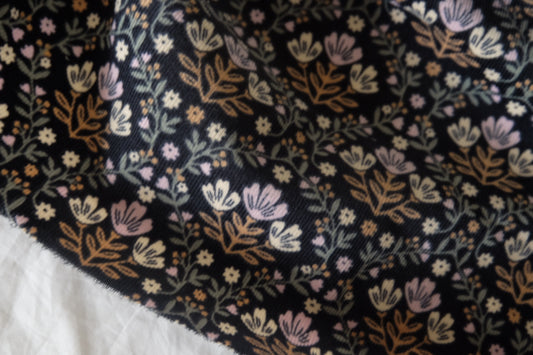 Midnight Meadow Brushed Cotton Corduroy – 2.2 yd