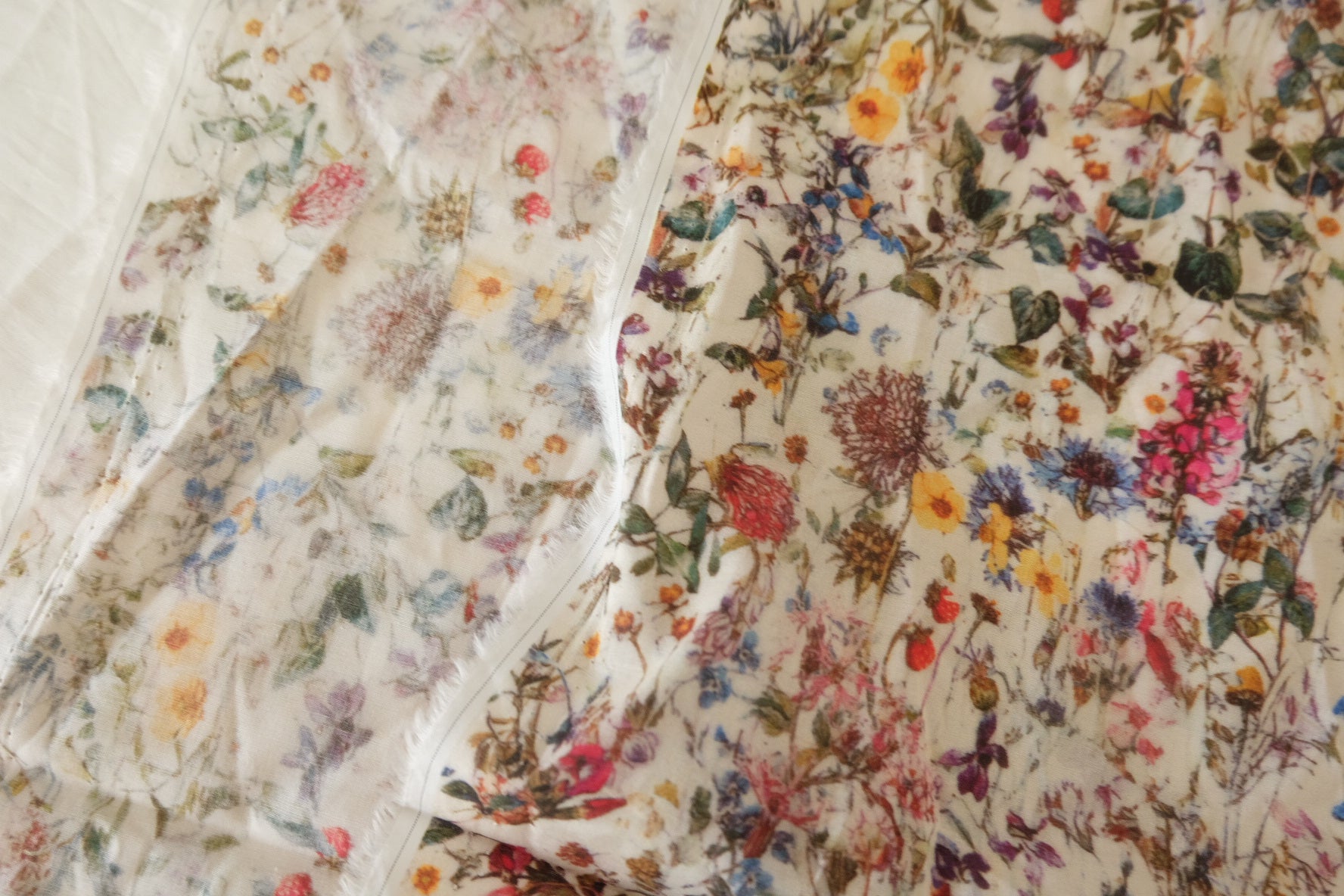 Pressed Wildflower Silky Cotton Lawn Fabric – 2.7 yd